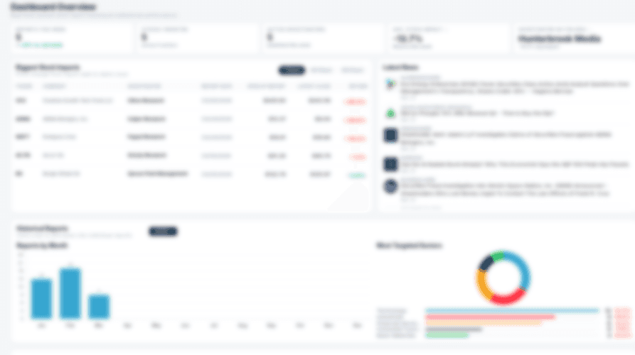 Activ8 dashboard overview listing tracked stocks with returns measured from a chosen baseline